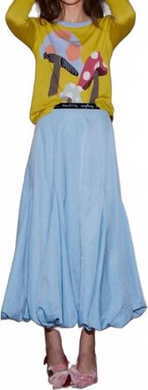 Lingua Franca Donna Bubble Skirt In Robins Egg