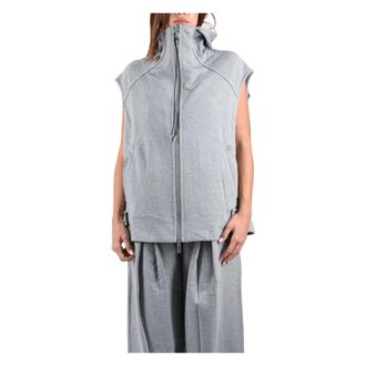 Sportmax Chaleco Oversized de Mezcla de Algod&oacute;n - Jackets - Mujer - Gris - XS