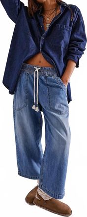 Free People Easy Peasy Pull On Jeans In No Problem