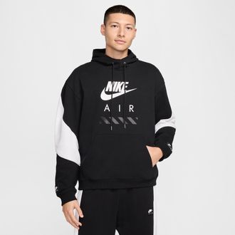 Nike Mens Air Fleece Pullover Hoodie in Black | HJ0273-010