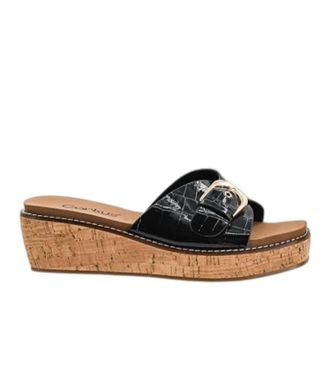 Corkys Footwear Womens Reality Wedge Sandals In Black