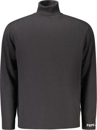 Pepe Jeans London Long-sleeved Turtleneck Sweater - Heren - Coltruien - Grijs - M - Katoen - Truien & Vesten