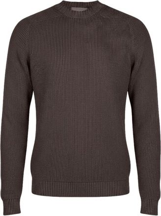 Gran Sasso Rainwool Rundhalspullover - Heren - Ronde hals truien - Bruin - 3XL - Wol - Truien & Vesten