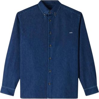 A.P.C. Cohal Shirt - Dames - Spijkeroverhemden - Blauw - S - Katoen - Overhemden