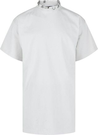 Balenciaga Oversized Distressed Pierced T-Shirt