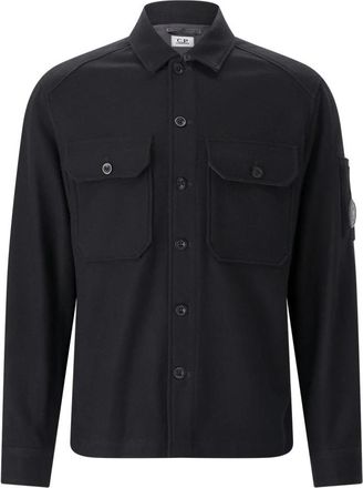 C.P. Company Shirt Jacket - Heren - Zomerjassen - Zwart - XL - Wol - Jassen