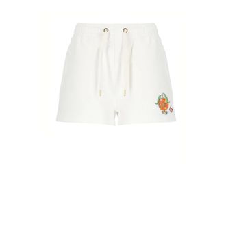 Casablanca Short Shorts, female, White, M, White Cotton Shorts with Elastic Waist