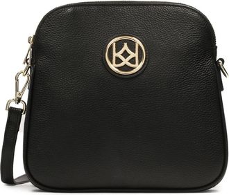 Kazar Monogram leren letterportemonnee - Dames - Schoudertassen - Zwart - ONE Size - Leer - Tassen