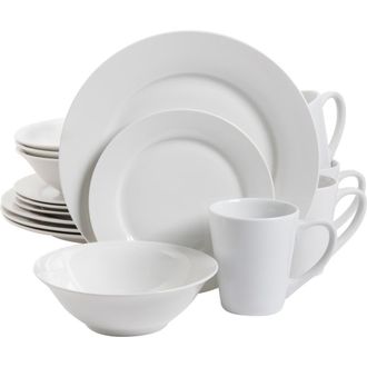 Gibson Home Noble Court 16-Piece Dinnerware Set in White at Nordstrom