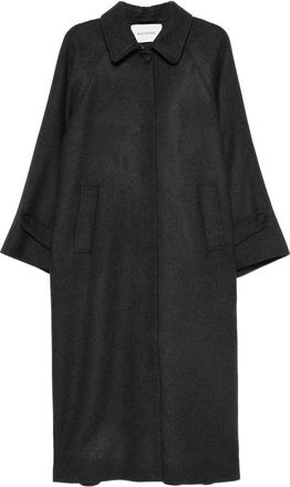 Mark Kenly Domino Tan Raglan-sleeve Single-breasted Coat