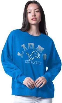 G-III 4Her by Carl Banks Womens G-III 4Her by Carl Banks Blue Detroit Lions Oversized Feud Sweatshirt at Nordstrom, Size X-Large