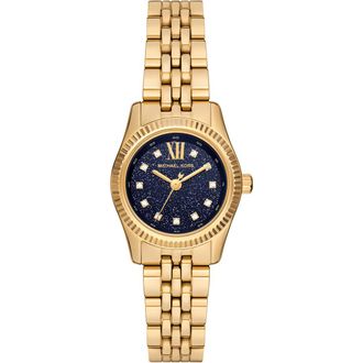 Michael Kors Womens Sophisticated MK4802 Ladies Watch with Blue Dial - Gold Stainless Steel - One Size