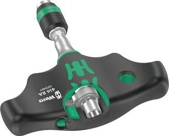 Wera 05023461001 416 Ra Destornillador De Puntas De Mango Ent Con Funci&oacute;n De Carraca Y Sistema De Cambio R&aacute;pido Rapidaptor, 1/4, 45 Mm, Negro-verde - Wera