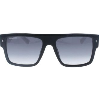 Dsquared2 Sunglasses, male, Black, Size: 56 MM Retro Aviator Sunglasses