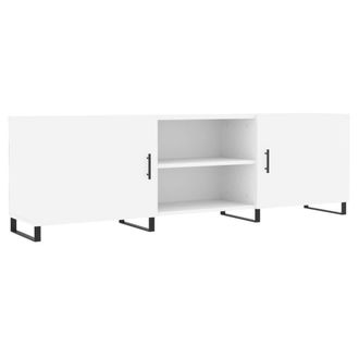 Berkfield Home TV Cabinet White 150x30x50 cm Engineered Wood | Size: 150 x 30 x 50 cm