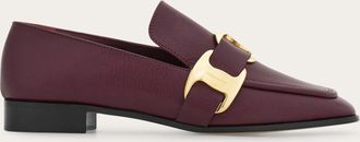 Ferragamo Donna Mocassino maxi Vara plate Rosso Taglia 37.5