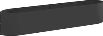 vidaXL Cama De Jard&iacute;n Elevada Negro 220 X 40 X 40 Cm Acero Vidaxl