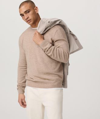 Vuori Clothing Berik Cashmere Sweater | Oatmeal Heather | Medium