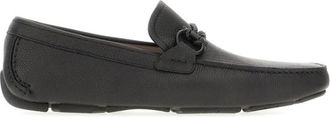 Ferragamo Front 4 Moccasins - Heren - Loafers - Grijs - 38 1/2 EU - Leer - Schoenen
