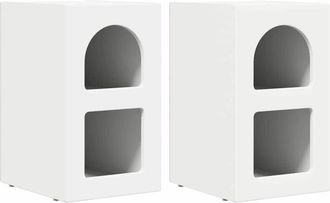 vidaXL Bedside Table 2 pcs White 29.5 x 35 x 50 cm Engineered Wood vidaXL