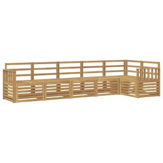 vidaXL Conjunto De Sof&aacute;s De Exterior 6 Pcs Blanco 306 X 128,5 X 73 Cm Vidaxl