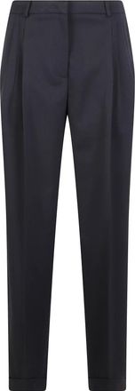 PESERICO Rechte broek - Dames - Broeken - Blauw - Maat: M Leer