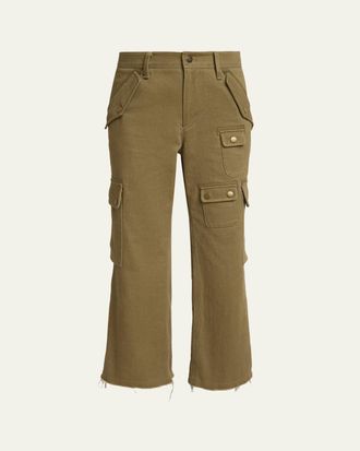 Isabel Marant Josine Kickflare Crop Cargo Pants