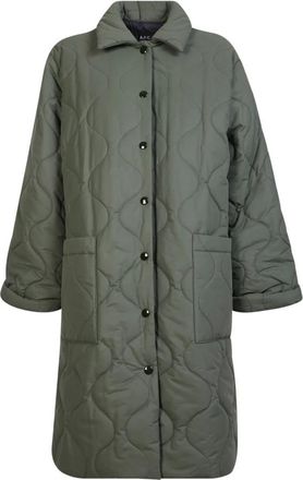 A.P.C. A.p.c., Dames, Mantels, Groen, Maat: XS