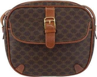 Celine Pre-owned Vintage macadam schoudertas - unisex - Vintage Schoudertas - Bruin - ONE Size - Leer - Vintage