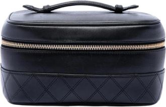 Chanel Pre-owned Vanity Bag - Dames - Vintage Handtas - Zwart - ONE Size - Leer - Vintage