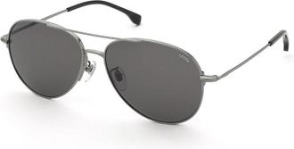 Lozza SL2444 Gubbio 7 0509 Mens Sunglasses Silver Size 60