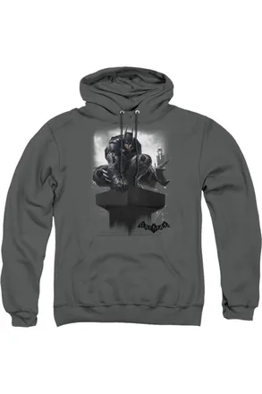 Gildan Batman Arkham Knight Perched Adult Pull Over Hoodie / Hooded Sweatshirt