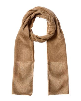 Fort&eacute; Cashmere Plaited Border Stripe Cashmere Scarf