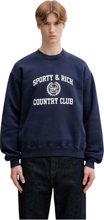 Sporty & Rich Mujer, Sudaderas, Azul, Talla: L
