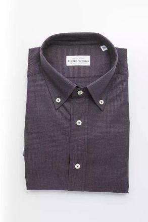 Robert Friedman Black Cotton Mens Mens Shirt