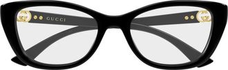 Gucci Cat Eye Frame - Dames - Brillen - Zwart - 53 MM - Accessoires