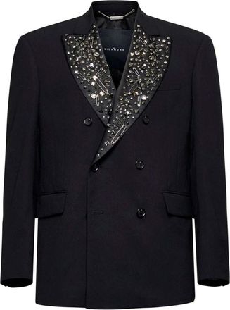 John Richmond Jassen, Heren, Zwart, 2Xl, Wol, Gestructureerde Blazer