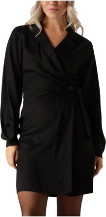 Another Label Kleedjes, Dames, Zwart, S, Zwarte Milou Jurk