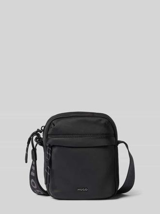 HUGO BOSS Rucksack mit Label-Applikation Modell AYDEN_MONOSTRAP in BLACK, Gr&ouml;&szlig;e 1