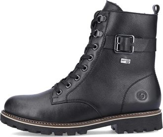 Remonte Veterschoen Enkellaars - Dames - Schoenen - Zwart - Maat: 36 EU Leer