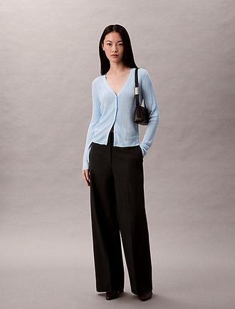 Calvin Klein Chaqueta De Canal&eacute; De Viscosa Brillante