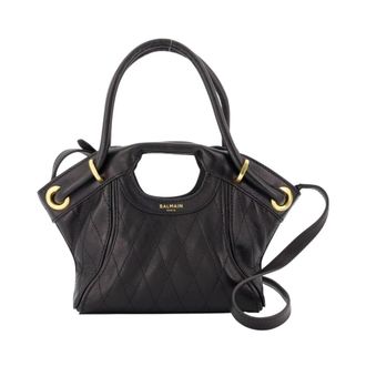 Balmain Small Tote - Dames - Handtassen - Zwart - ONE Size - Leer - Tassen