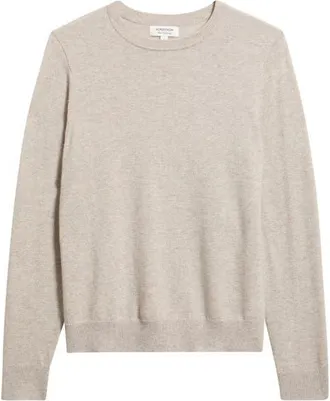 Nordstrom Cashmere Crewneck Sweater in Oatmeal Heather at Nordstrom, Size Xx-Large
