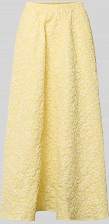 Vero Moda Ausgestellter Maxi-Rock mit Strukturmuster Modell FIONA in Hellgelb, Gr&ouml;&szlig;e XL