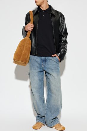 Loewe Leather Jacket, Mens, Black