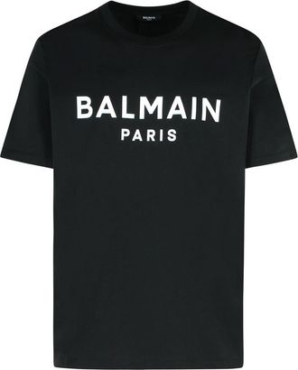 Balmain Black Cotton T-Shirt