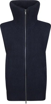 SOEUR Kristen Sleeveless Structured Turtleneck Vest
