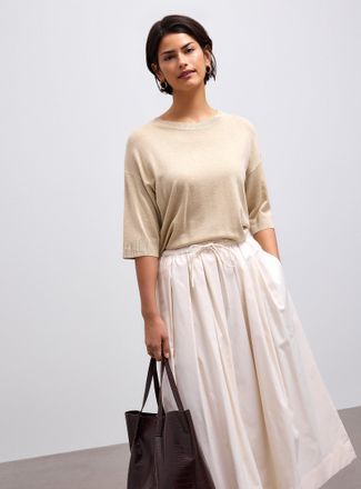 b.young Womens Elbow-length sleeves soft knit sweater