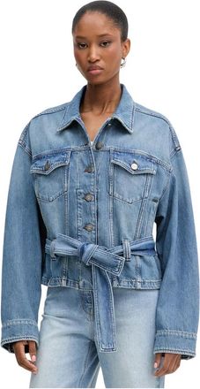 Pinko Giungla Jacket - Dames - Spijkerjassen - Blauw - M - Katoen - Jassen