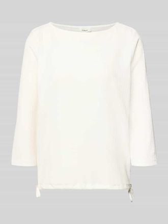 s.Oliver Red Label Regular Fit Blusentop mit Allover-Muster in Weiss, Gr&ouml;&szlig;e 34